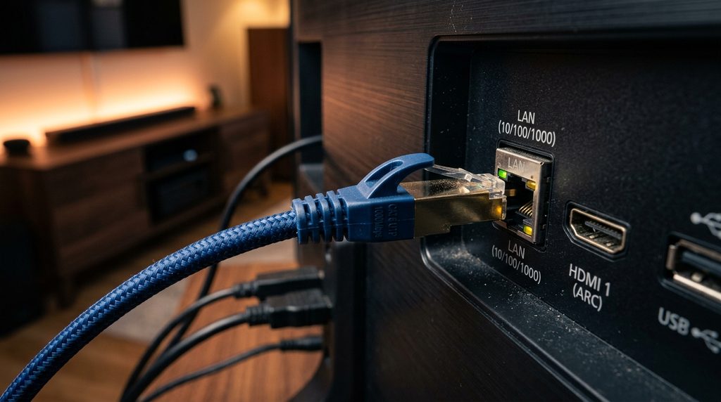 Brancher câble Ethernet pour IPTV